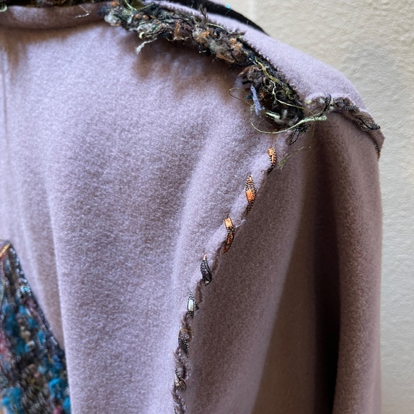 NEW ORIGINAL HANDMADE Giselle Shepatin Crop Lavender Wool Jacket Small - Picture 9 of 13